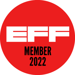 EFF Member 2022 badge
